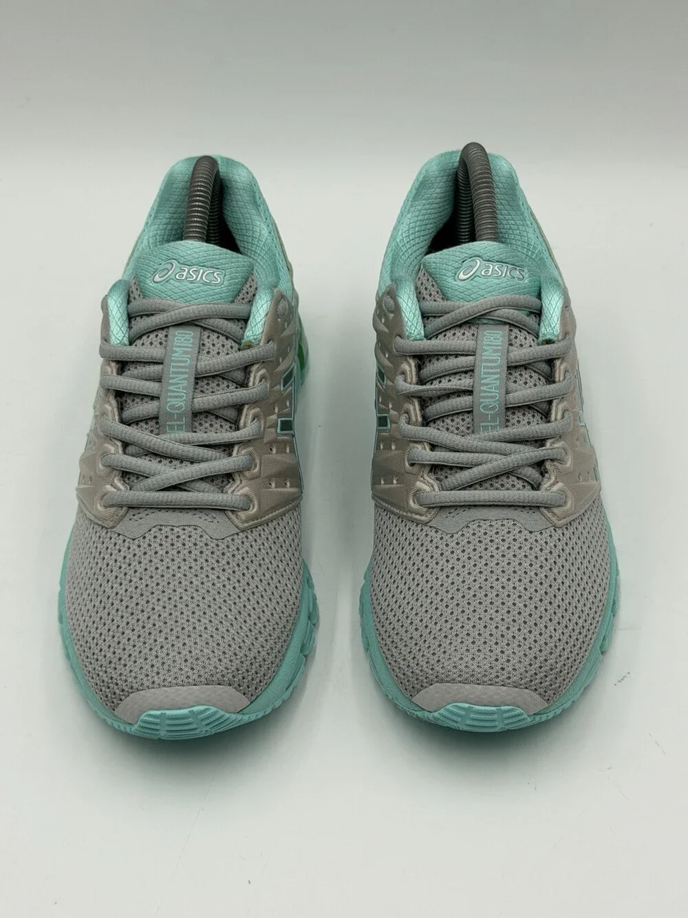 ASICS Gel Quantum 180 Women’s Size 8 Grey Aruba Blue Running Shoes